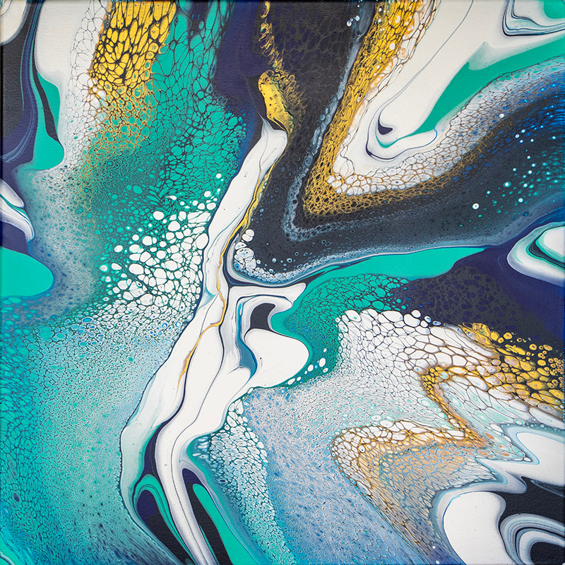 Aqua & Gold Tapestry
