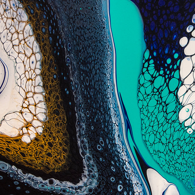 Aqua & Gold Tapestry