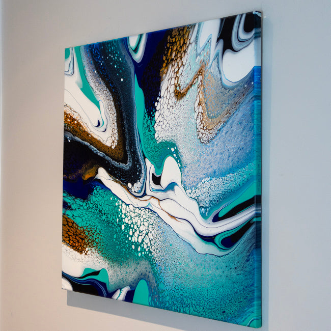 Aqua & Gold Tapestry