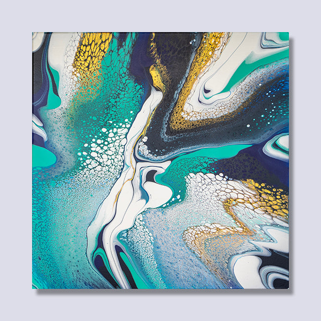 Aqua & Gold Tapestry