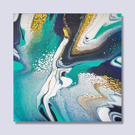 Aqua & Gold Tapestry